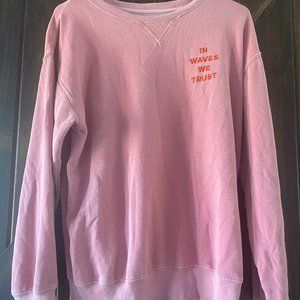 Women's Pink Billa Bong Crew Sweashirt